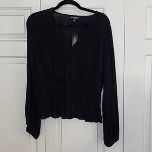 Express Black Long Sleeve Top